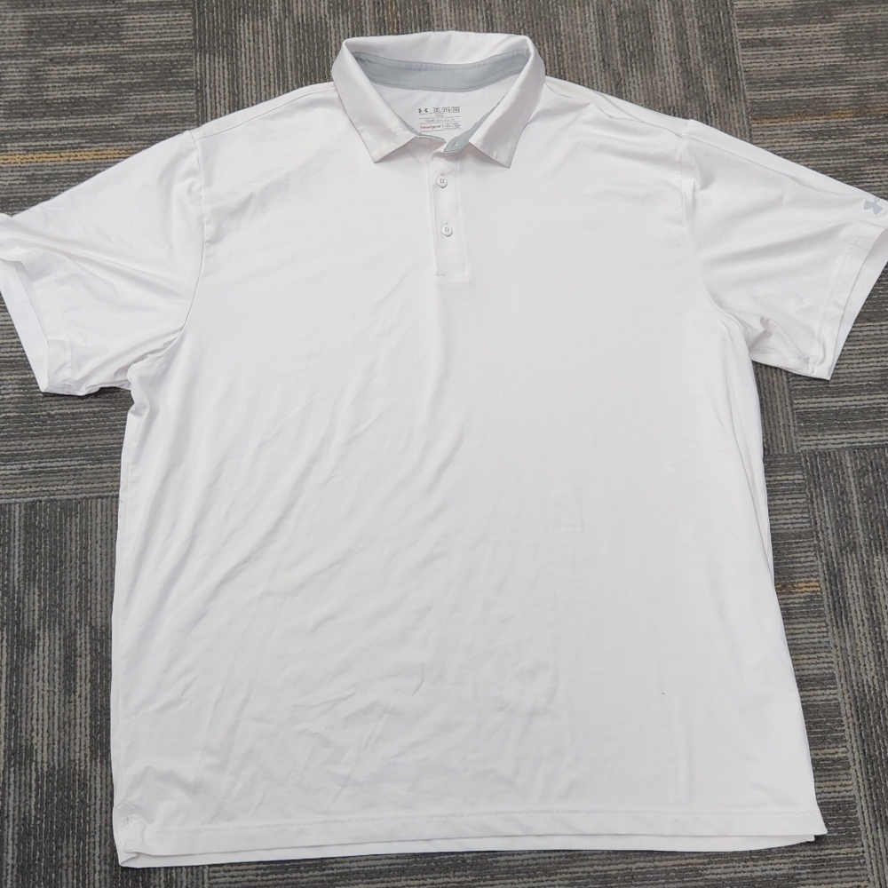 Under Armour Men's Classic White Polo Shirt